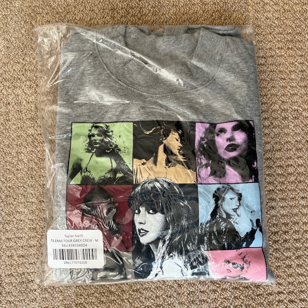 Taylor Swift NWT Eras Tour Gray Crewneck